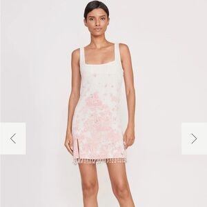 Staud Le Sable Beaded Dress in Cherry Blossom
